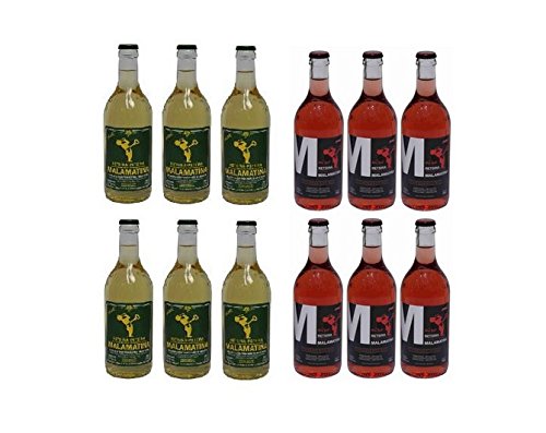12x 500 ml Retsina Malamatina 6x Classic 6x Rosé geharzter Weißwein Rosewein aus Griechenland Spar Set 12 Flaschen Rose Weiß Wein + 2 Probiersachets a 10 ml Olivenöl von Kreta gratis