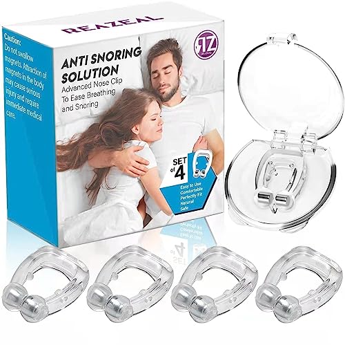 Anti Schnarch Nasenclip Premium Schnarchstopper - 4PCS Hilfsmittel gegen Schnarchen Verhindern Nasenspreizer Nasenklammer Anti Snoring Hilfe Schnarchschiene Besser Atmen Nasendilatator.