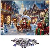 Evolyline 1008 Teile Erwachsene Puzzle Weihnachten Puzzle Kinder weihnachtspuzzle jigsaw puzzle Klassische Puzzles Geschenke für Mädchen Junge Erwachsene Weihnachtsdeko Heiligabend Urlaub Puzzle