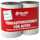 ATHLON TOOLS 2X Auto-Türkantenschutz FlexProtect - je 2 m lang - Extra Dicker Türkantenschoner, selbstklebend, wasserabweisend (schwarz)