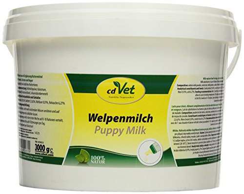 cdVet Naturprodukte Welpenmilch 3 kg - Hund, Katze, Nager - Milchaustausch-Ergänzungsgfuttermittel - Ersatzmilch - Anteil an hochwertigem Kolostrum - stabil bleibende Verdauung - Abwehrkomponenten -