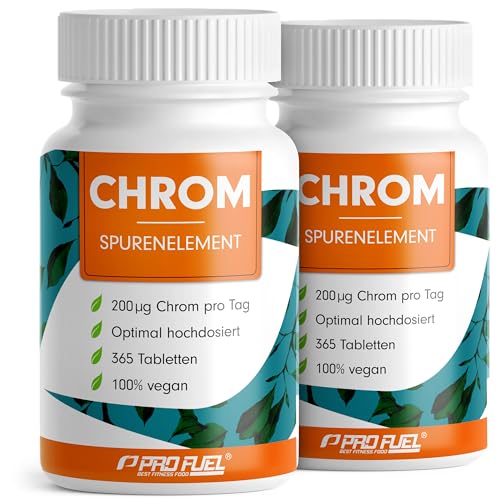 Chrom Tabletten 730x mit 200 mcg Chrom aus Chromium Picolinate - optimal hochdosiert - normaler Blutzuckerspiegel und Makronährstoff-Stoffwechsel – ohne Zusätze - laborgeprüft mit Zertifikat - vegan