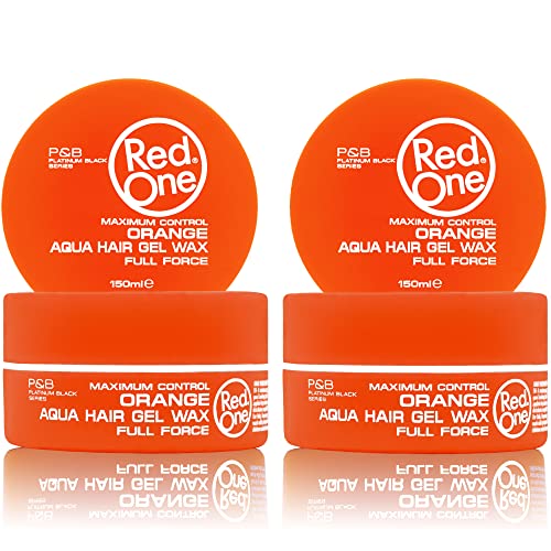 RedOne Aquatisches Haarwachs Orange 150 ml | Ultra-Halt | Haarwachs für Männer und Frauen | Orange Duftend | Maximale Kontrolle - 2 Stück