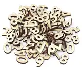 100pcs Holzzahlen Naturholz Zahlen Zahlen 0-9 für DIY Handwerk Hochzeit Display Dekoration Home Decor, 0-9 Holz Zahlen, 15mm DIY Block Holzplatte, hölzerne 0-9 Zahlen DIY Dekoationen