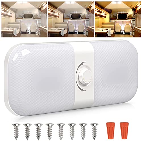 Intckwan 12v Led Lampen Wohnmobil, Dimmbar Dach Lichter, Wohnmobilbeleuchtung Mit Schalter, Weiß Gelbes Und Warmes Licht, Led Auto Innenbeleuchtung, Für DC 12-24v Auto LKW Wohnwagen Wohnmobil Camping