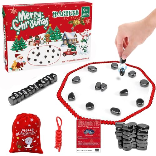 Magnetisches Schachspiel Steine, Tragbares Magnet Schach Magnetic Chess Game Schachbrett Magnetisch Tisch Magnetspiel für Kinder Erwachsene Partyzubehör (B)