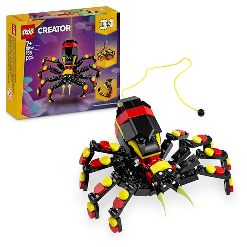 LEGO Creator 3in1 Wilde Tiere: Überraschungsspinne - Spielzeug zum Umbauen in eine Skorpion Figur oder Schlange - Bauset mit 3 Modellen - Geschenk für Jungen und Mädchen ab 7 Jahren 31159