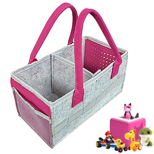 Tragetasche für box-Starterset und Zubehör, Filz-Organizer-Tasche für Figur und box, Reise-Tragetasche mit Griff für box & Zubehör (Rose Red)