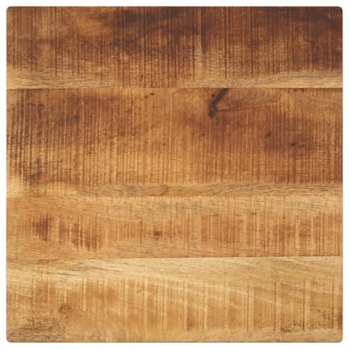 vidaXL Tischplatte, Holzplatte für Esstisch Couchtisch, Massivholzplatte Rustikales Design, Ersatztischplatte, 60x60x2,5cm Quadratisch Raues Massivholz Mango