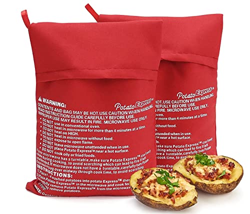 YiXuTag Mikrowellen Kartoffelbeutel,2PCS Kartoffel Tasche,Kartoffel Express,Mikrowelle Beutel,Mikrowelle Kartoffeln,Mikrowelle Kartoffel,Tasche,Mikrowellen-Kochbeutel,Kochtasche Mikrowelle
