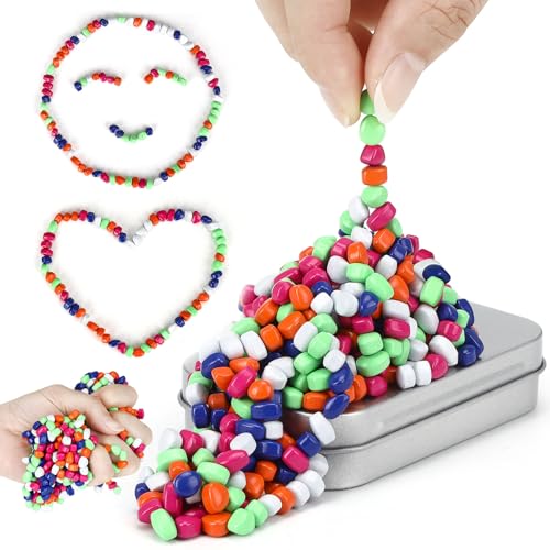 Bunte Magnetsteine 300g, Crack Magnet Fidget Stone für Anti Stress Zeitvertreib, Kreativität ASMR für Erwachsene, Mini Magnet Spielzeug für Zuhause Büro – 5 Farben