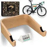 madeco Fahrrad Wandhalterung Holz - FlyBike S Eiche - Design Fahrradhalterung Wand Aufhängung für Wohnung - Rennrad, Fixie, Singlespeed, Gravel Bike, Mountainbike Fahrradhalter