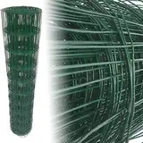 Garmix Gartenzaun Maschendrahtzaun Gitterzaun (100x100mm, 25m, Grün)