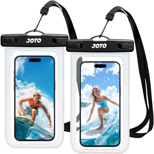 JOTO 2 Stück Wasserdicht Handyhülle Waterproof Phone Case IPX8 Unterwasser Wasserdicht Handytasche für iPhone 15 14 13 12 11Pro Max Plus Galaxy S23 S22 bis 7 Zoll –Klar