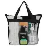 COMNICO Netz Duschablage Tragbare Tragetasche Schwarz Schnell Trocknend Hängende Duschtasche Bad Organizer für Studentenwohnheim Badezimmer Fitnessstudio Reisen Schwimmen