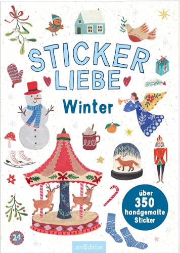 Stickerliebe – Winter: Über 350 handgemalte Sticker | Wunderschöne Deko-Aufkleber zum Verzieren und Gestalten