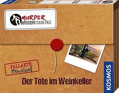 KOSMOS 682163 Murder Mystery Case File - Der Tote im Weinkeller, Krimi-Spiel Set mit Beweismaterial und Hinweisen, löse einen spannenden Kriminalfall, Partyspiel, Gesellschaftsspiel ab 14 Jahre