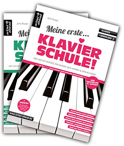 Meine erste Klavierschule & Meine zweite Klavierschule im Set!: Der leichte Einstieg für Kinder ab 8 Jahren & Erwachsene (inkl. Download). Klaviernoten für Anfänger. Lehrbuch für Piano. Fingerübungen