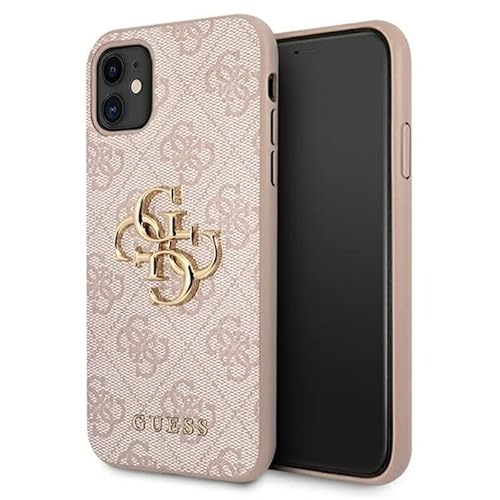 Guess GUHCN614GMGPI Hülle für iPhone 11 6,1" rosa 4G Big Metal Logo
