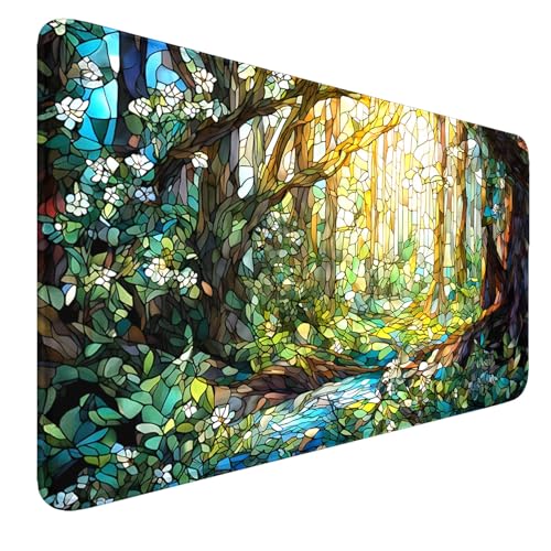 MTG Playmat, 24" x 14" MTG Spielmatte Zonen Genäht Kanten Glatte Gummioberfläche Mauspad, Kampf Brettspiel TCG Spielmatten+ Aufbewahrungstasche