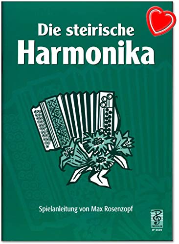 Die Steirische Harmonika - Einführung in das Musizieren mit der Steirischen Harmonika von Max Rosenzopf - Lehrmaterial mit bunter herzförmiger Notenklammer