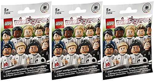 Lego® DFB Minifiguren 71014 - Deutsche Nationalmannschaft 2016 - Set aus 3 Überraschungs-Tüten - Limitierte Sammlerfiguren - Offiziell lizenziert - Zufälliger Inhalt ohne Vorauswahl