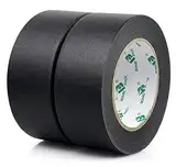 BOMEI PACK 2 Rollen 50mx48mm Schwarzes Malerband Abdeckband Kunsthandwerk Klebeband Premium Masking Tape, Dekorieren Malerband für Indoor (Schwarz)