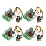 GUUZI 4pcs 2000W AC Motor Drehzahlregler mit Kabelgebundenem Modul Dimmer Drehzahlregler,110-220V 25A Einstellbarer Spannungsregler zum Einstellen des Dimmens