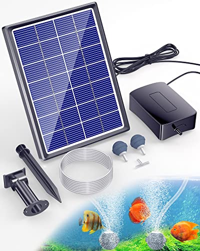 Biling Teichbelüfter Solar, 3.5W Solar Teichbelüfter mit 2200mAh Akku Solar Sauerstoffpumpe für Teich Luftpumpe Aquarium Sauerstoff Teich, Solar-Teichbelüfter für die Wasserzirkulation im Garten