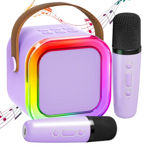 Kinder Karaoke Maschine mit Karaoke mikrofon Kinder: Wowstar Kinder Karaoke mit Mikrofon - Mini Karaoke Maschine - Tragbare Karaoke Set Box - GeburtstagsGeschenk für Mädchen, Jungen - Kinder Spielzeug