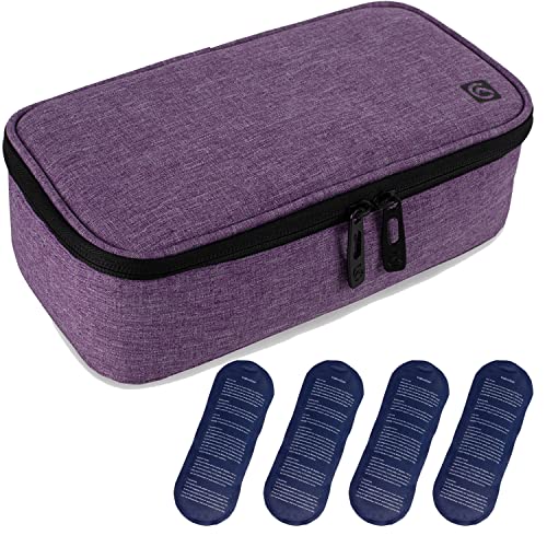 ALLCAMP Diabetikertasche Kühltasche Insulin Tasche für Diabetes Spritzen,Insulininjektion und Medikamente + 4 Kühlakkus