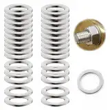 30 Stück Fitschenringe Edelstahl Set,Fitschenringe Zimmertüren Unterlegscheiben Zubehör,Unterlegscheiben Tür scharnier 10 * 16 * 1mm,Edelstahl Türscharnier Montageringe für Standard Zimmertür