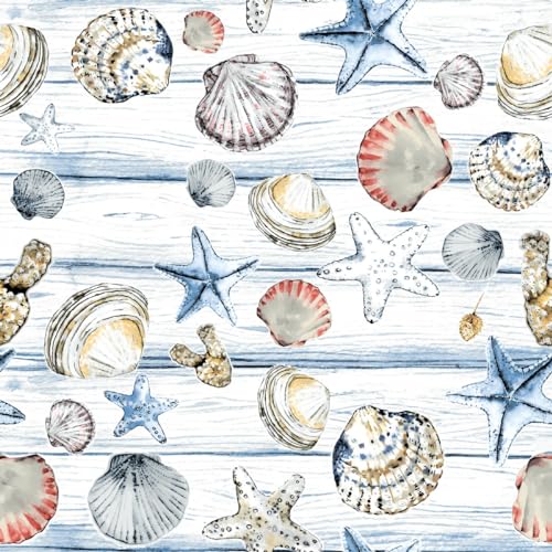 20 Servietten Maritim Strandmuscheln auf Holz als Tischdeko. Papierservietten mit Motiv. Auch für Decoupage und Serviettentechnik 33x33cm