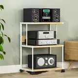 Generisch Kompakter 4-stufiger Medienständer für audiovisuelle Geräte, Stereo-Organizer für Wohnzimmer, Gaming-Setup und Aufnahmestudio – stilvolle Aufbewahrungslösung