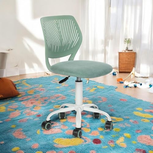 HOMYLIN Drehstuhl mit Rollen, ergonomisch, höhenverstellbar, für Kinder und Jugendliche, Kaktus