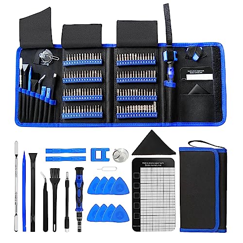 EFaith Feinmechaniker werkzeug set 142 in 1 teiliger schraubendreher set mit magnetisches 120 Bits Präzisions Werkzeug Set für die Reparatur von Elektronik, Laptop, Kleingeräten, PC, Handy, PS4, Xbox