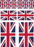 10 Stück Flaggen Aufkleber Großbritannien Union Jack Set Sticker Great Britain UK Autoaufkleber - Offsetdruck Mehrfarbig