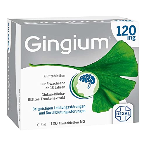 Gingium 120 mg Filmtabletten 120 St inclusive einer Handcreme von vitenda: Bei Vergesslichkeit frühzeitig handeln* - pflanzlich & gut verträglich