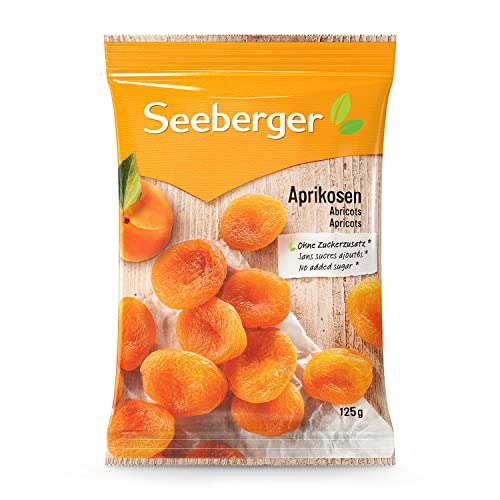 Seeberger Aprikosen: Extra große, sonnengereifte & leuchtend orange Marillen - süß-fruchtiges Aroma - ohne Zucker - getrocknet - entsteint, vegan (1 x 125 g)