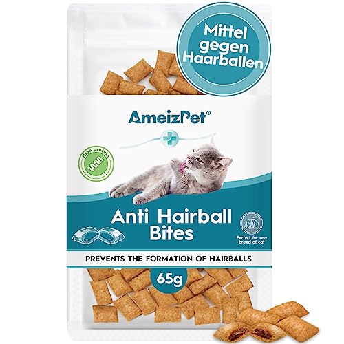 AmeizPet Katzen Leckerlies Haarballen für Katzen Antihairball Mit Taurin Und Malzextrakt - Katzenmalz Gegen Haarballen, 65 g (2.3 oz)