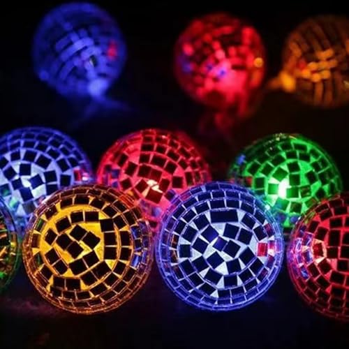 Hemousy Disco-LED-Kugelschnur, Stimmungsvolle LED-Energiespar-Kugelleuchte für Disco-Partys, Heimdekorationsprodukte für Weihnachtsbaum, Treppen, Flur, Fenster, Balkon