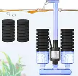 FEDOUR Aquarium Schwammfilter mit Wasserpumpe, Leiser elektrischer biochemischer Aquarienfilter, Aquarium Innenfilter, für bis zu 120L Fisch-, Schildkröten- und Garnelen Aquarium