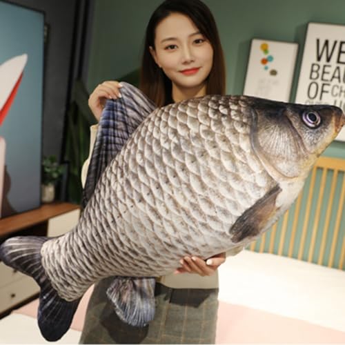 OUKEYI Simulation Fish Plush Toy,Soft Fish Decorate Pillow Plush Pillow Stuffed Toy Throw Pillow for Home Decoration Gifts, Toy Pillow (23.6 inches / 60 cm)