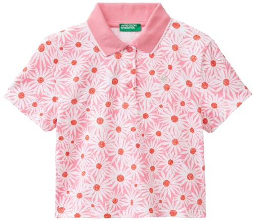 United Colors of Benetton Mädchen Poloshirt M/M 3lryc301j Polohemd, Rosa, 170 cm