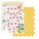 JEKA Belohnungstafel Kinder Fantasie 10 Stück mit Sternen-Stickern zur Motivation bei Haushalt, Hausaufgaben, Töpfchentraining, Zähneputzen - Aufgabentafel Kinder für Gute Gewohnheiten