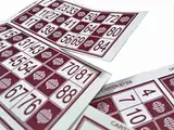 Genérico 600 traditionelle Bingo-Karten mit 90 Kugeln (Bordeaux)