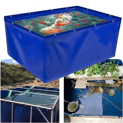 Generisch Robuster Aquakultur-Wassertank mit Ablassventil, multifunktionaler PVC-Fischteich mit Ablassventil, Faltbarer Aquarium-Gartenpool für die Notwasserversorgung, Dürrehilfe und Aquakulturzucht
