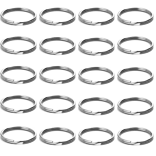 20 Stück Schlüsselring,Schlüsselanhänger,DIY Schlüsselanhänger Zubehör,für Schlüssel,Halsketten,Armbänder,Ohrringe,Basteln,Ornamente und DIY-Kunst(28mm)