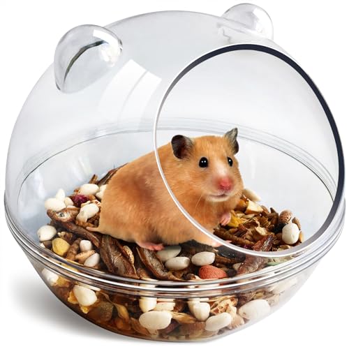 TieLishor Hamster Badewanne, Hamster Sandbadbox (L 14 * 14 * 11cm)