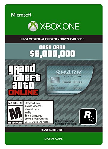 Grand Theft Auto Online | GTA V Megalodon Shark Cash Card | 8,000,000 GTA-Dollars | Xbox One Download Code